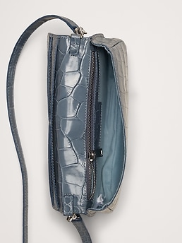 Embossed Leather Crossbody Bag | Banana Republic
