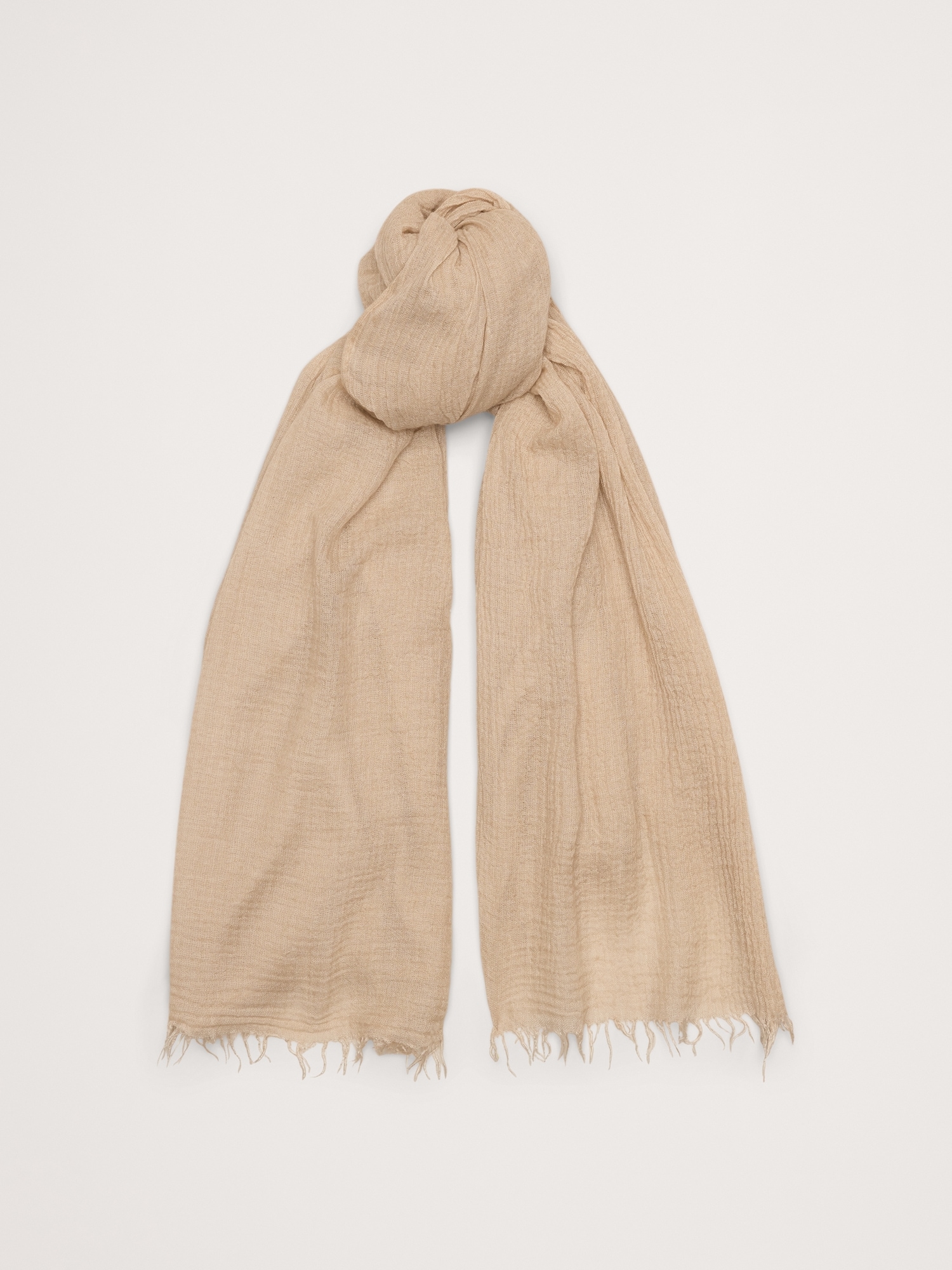 Gauze Scarf with Merino Wool