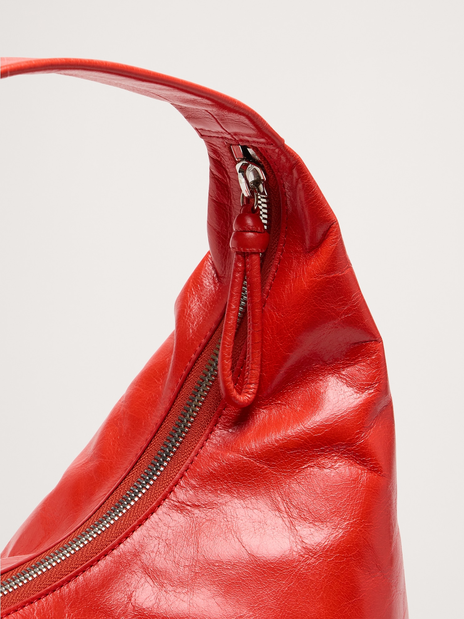 Slouchy Leather Hobo Bag