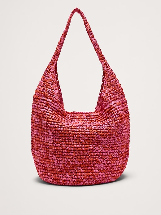 Marled Raffia Tote Bag