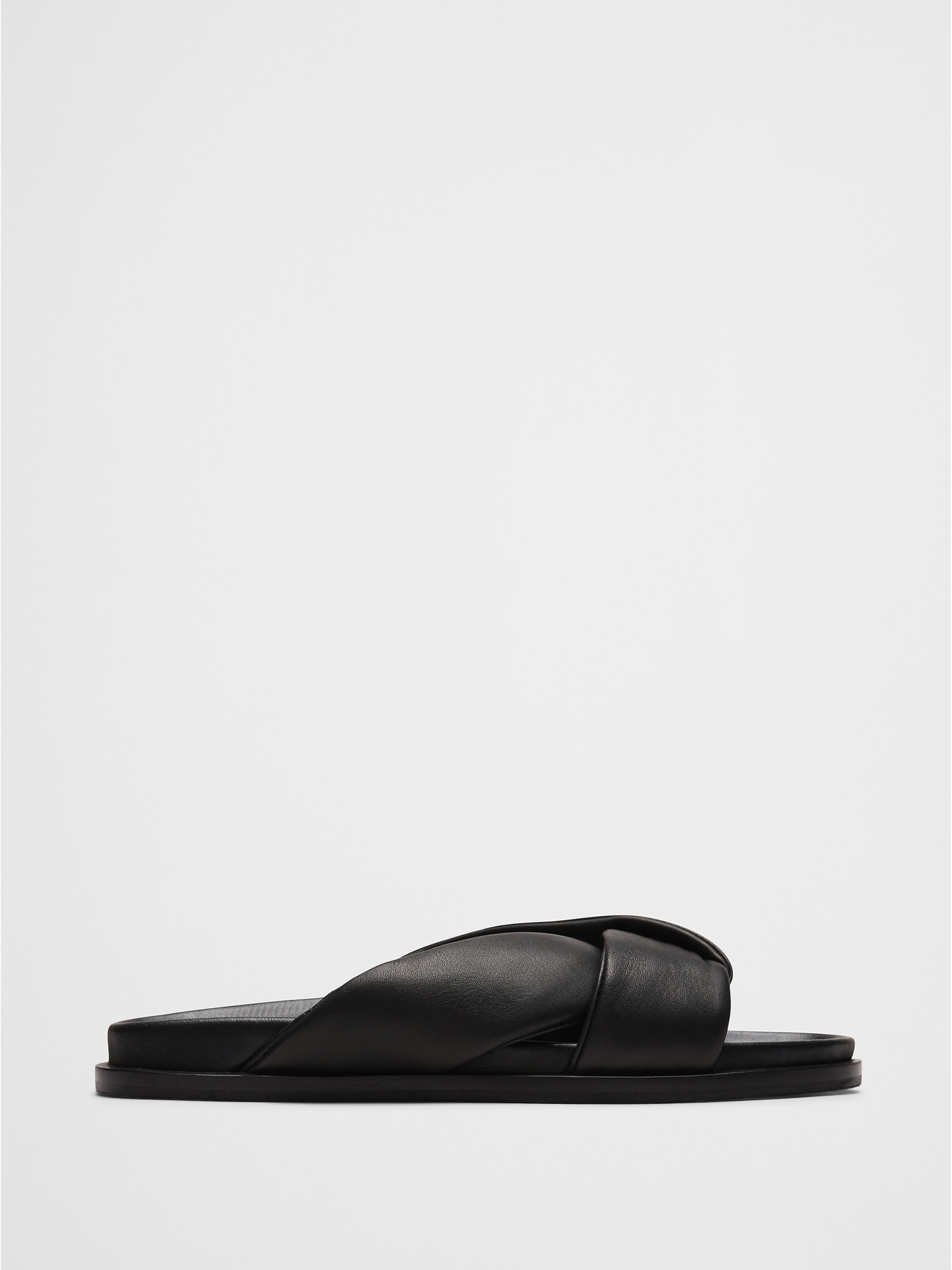 Leather Knot Slide Sandal