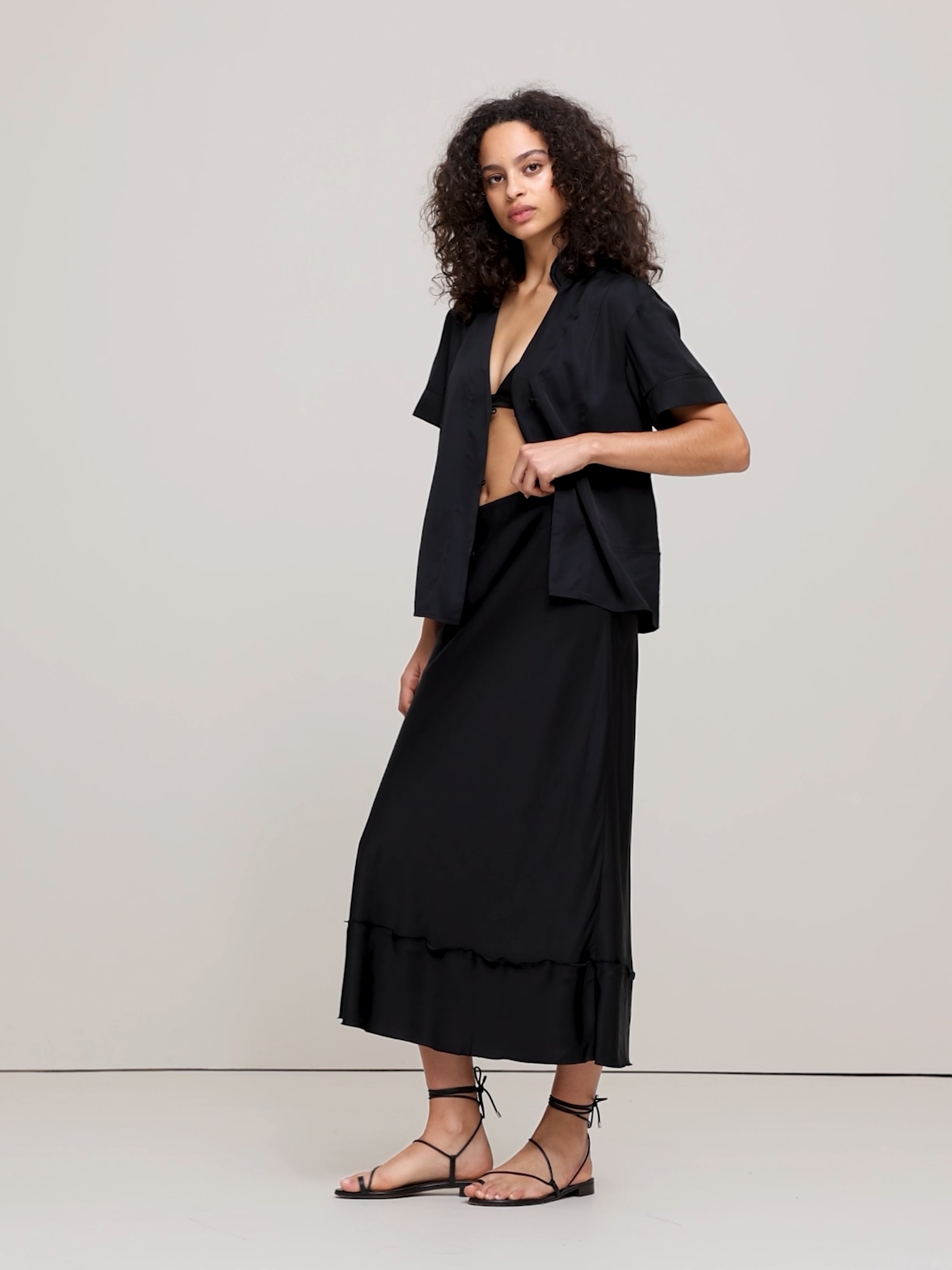 Image number 2 showing, Satin Long Midi Skirt
