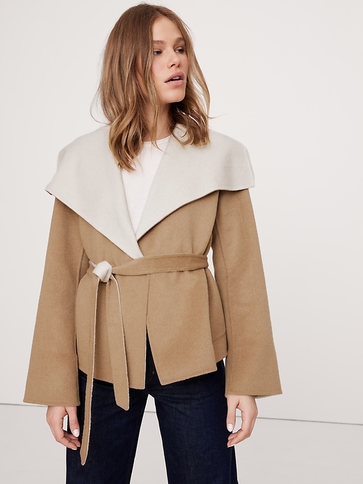 BANANA REPUBLIC ベージュ ファーコート M BANANA REPUBLIC FACTORY STORE（バナナリパブリック