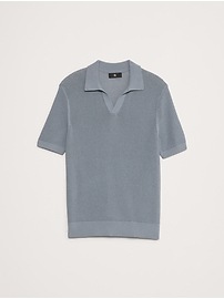 Cotton Zig-Zag Sweater Polo