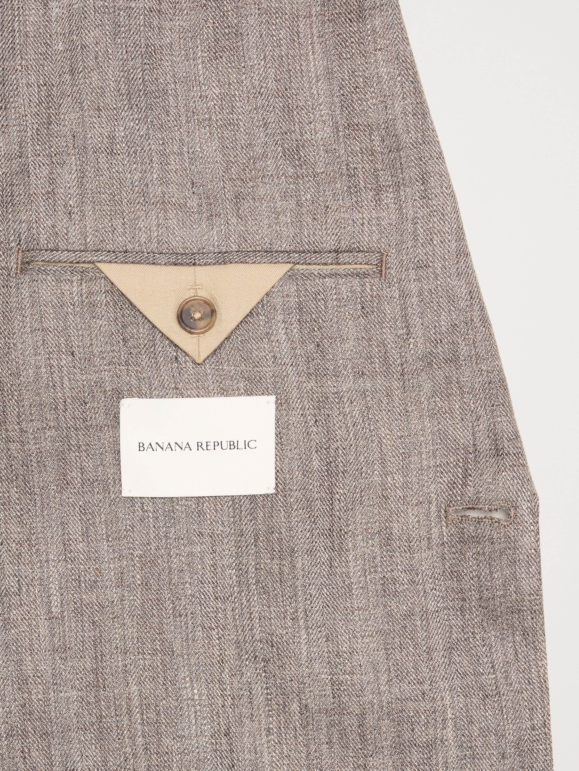 Herringbone Linen Suit Jacket | Banana Republic