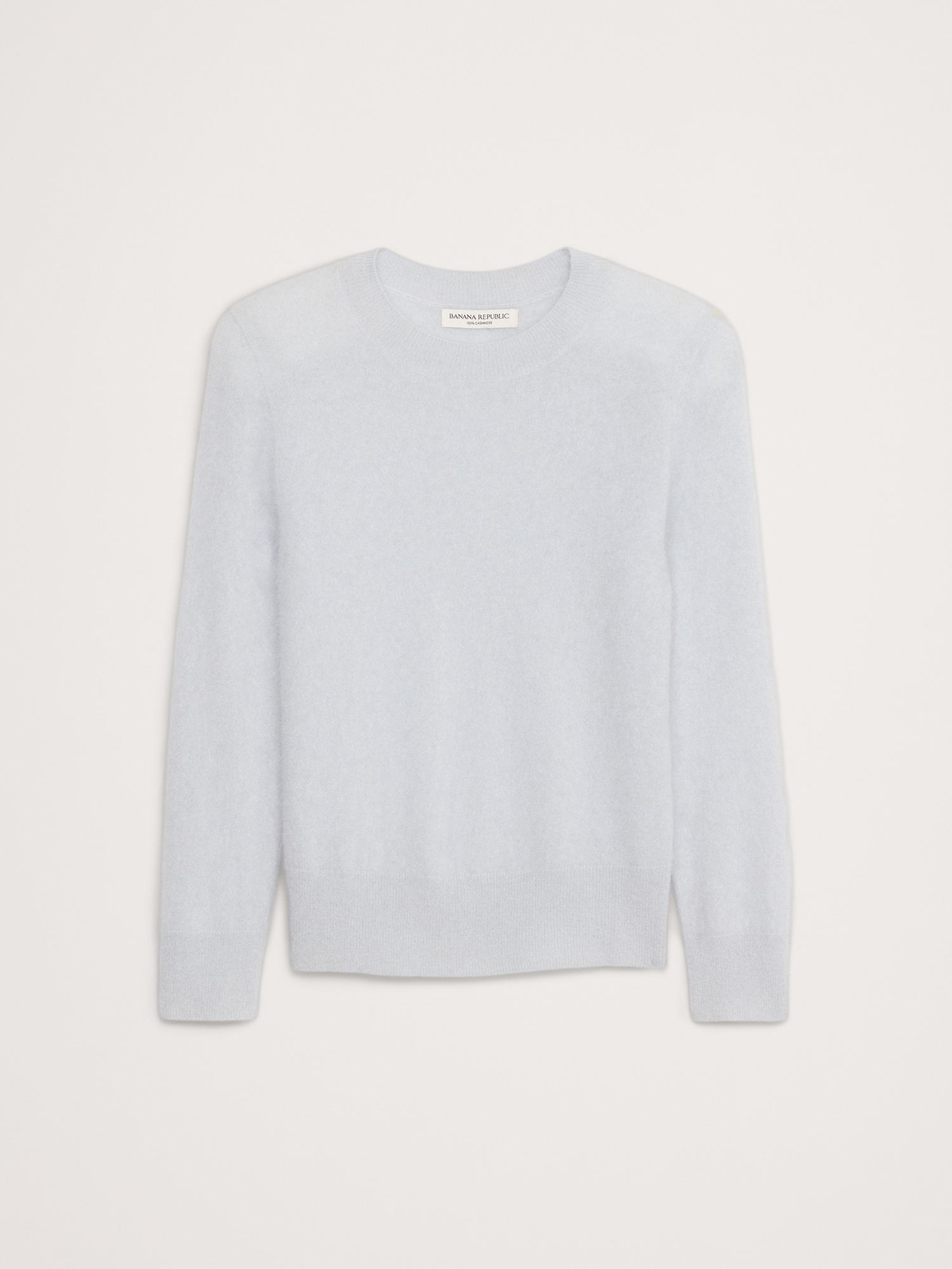 Lightweight Brushed Cashmere Crew-Neck Sweater