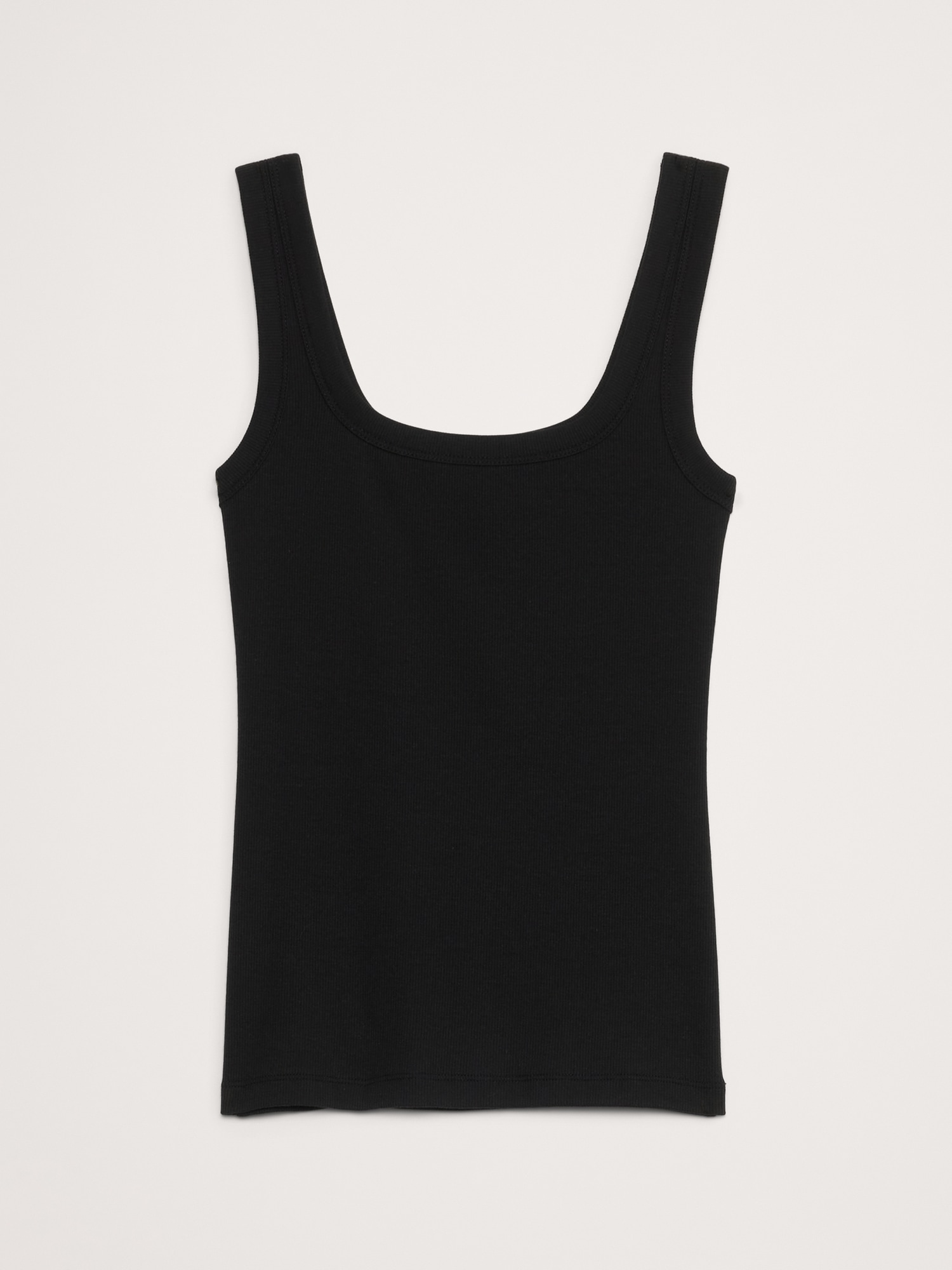 Ribbed Square-Neck Tank