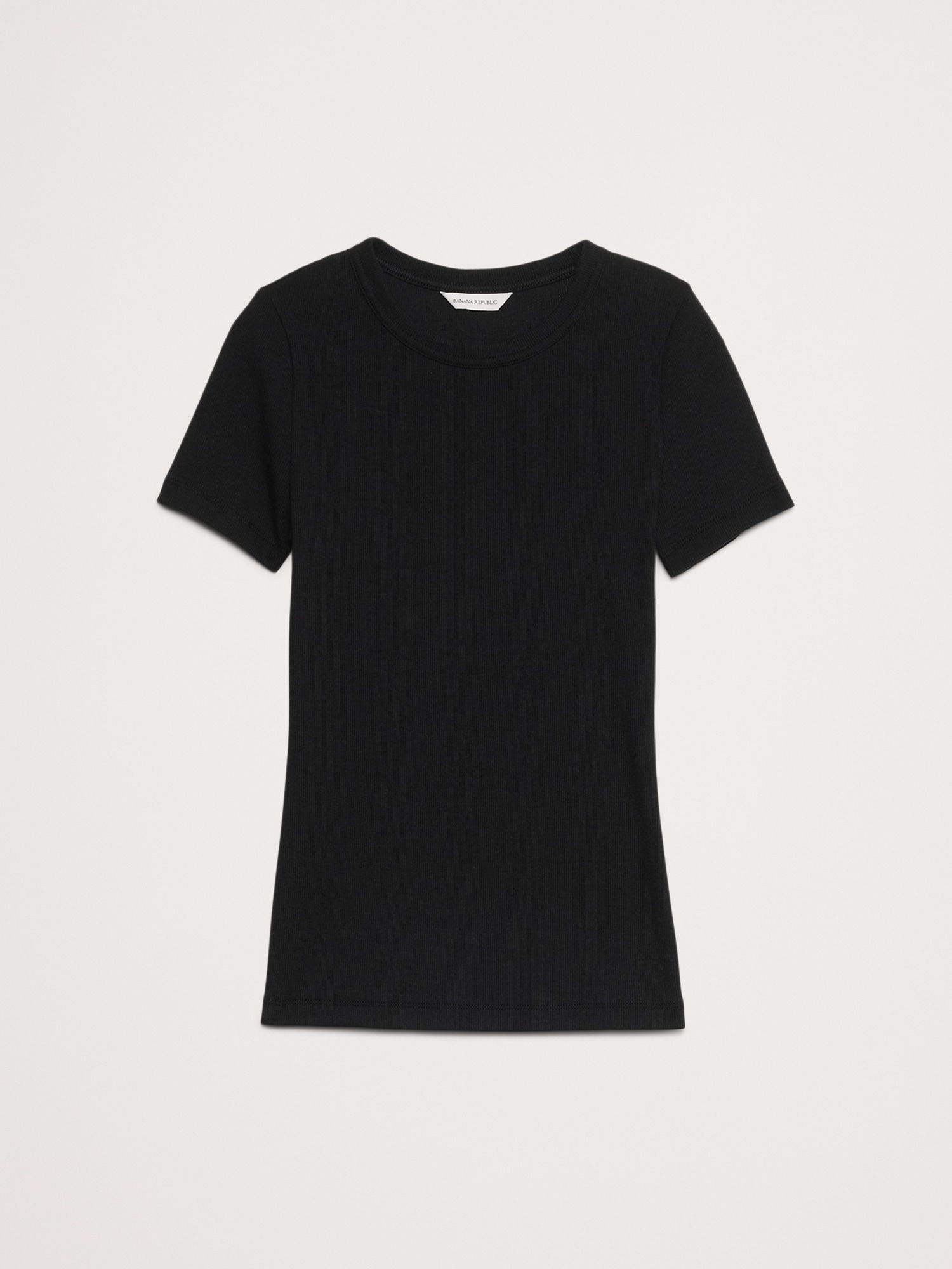 Ribbed Short-Sleeve T-Shirt