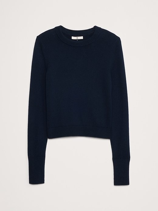 トップス COTTON SILK LOOSE SILHOUETTE PULLOVER Cotton-Silk Crew-Neck Sweater | Banana Republic