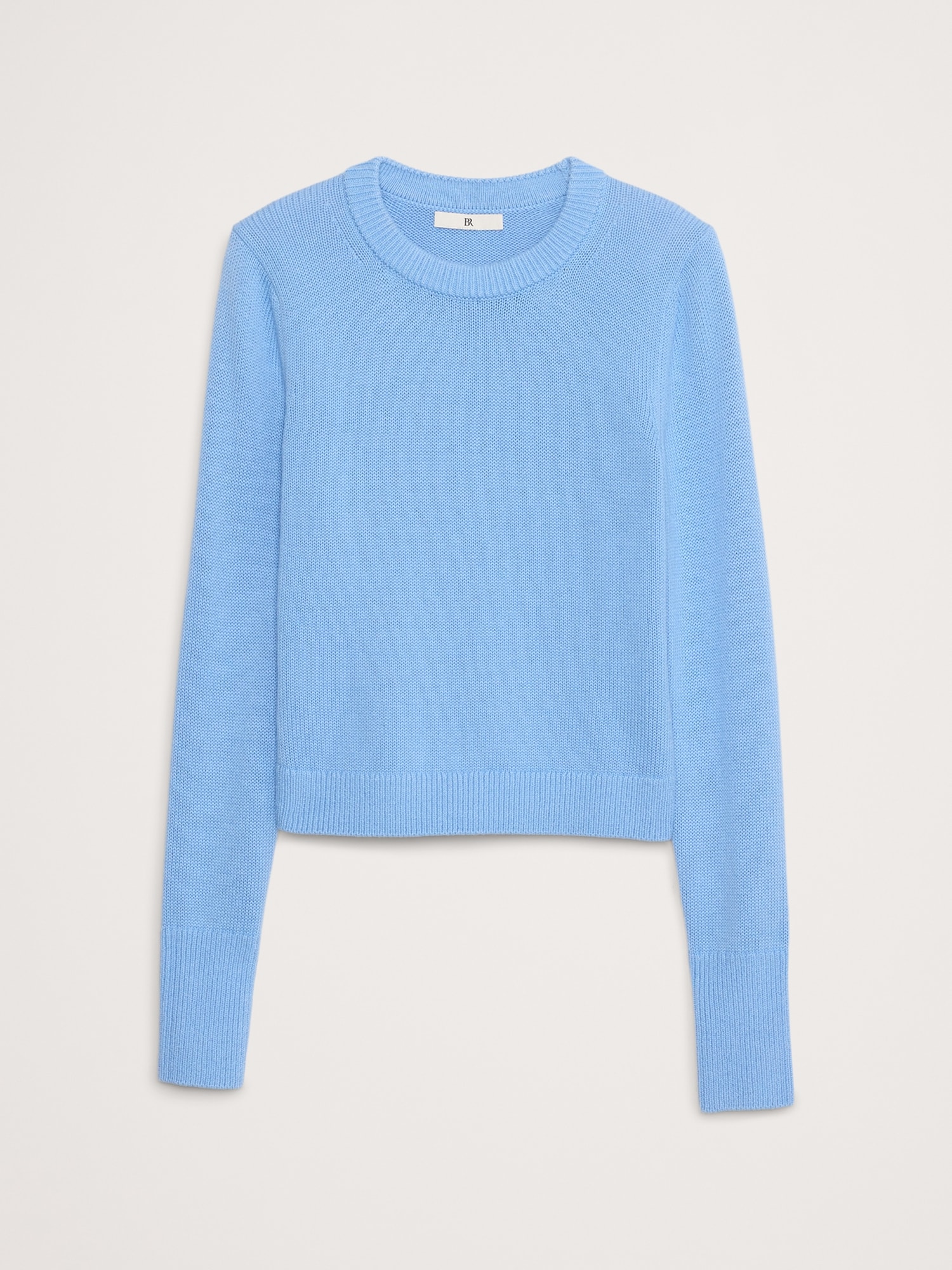 Cotton-Silk Crew-Neck Sweater