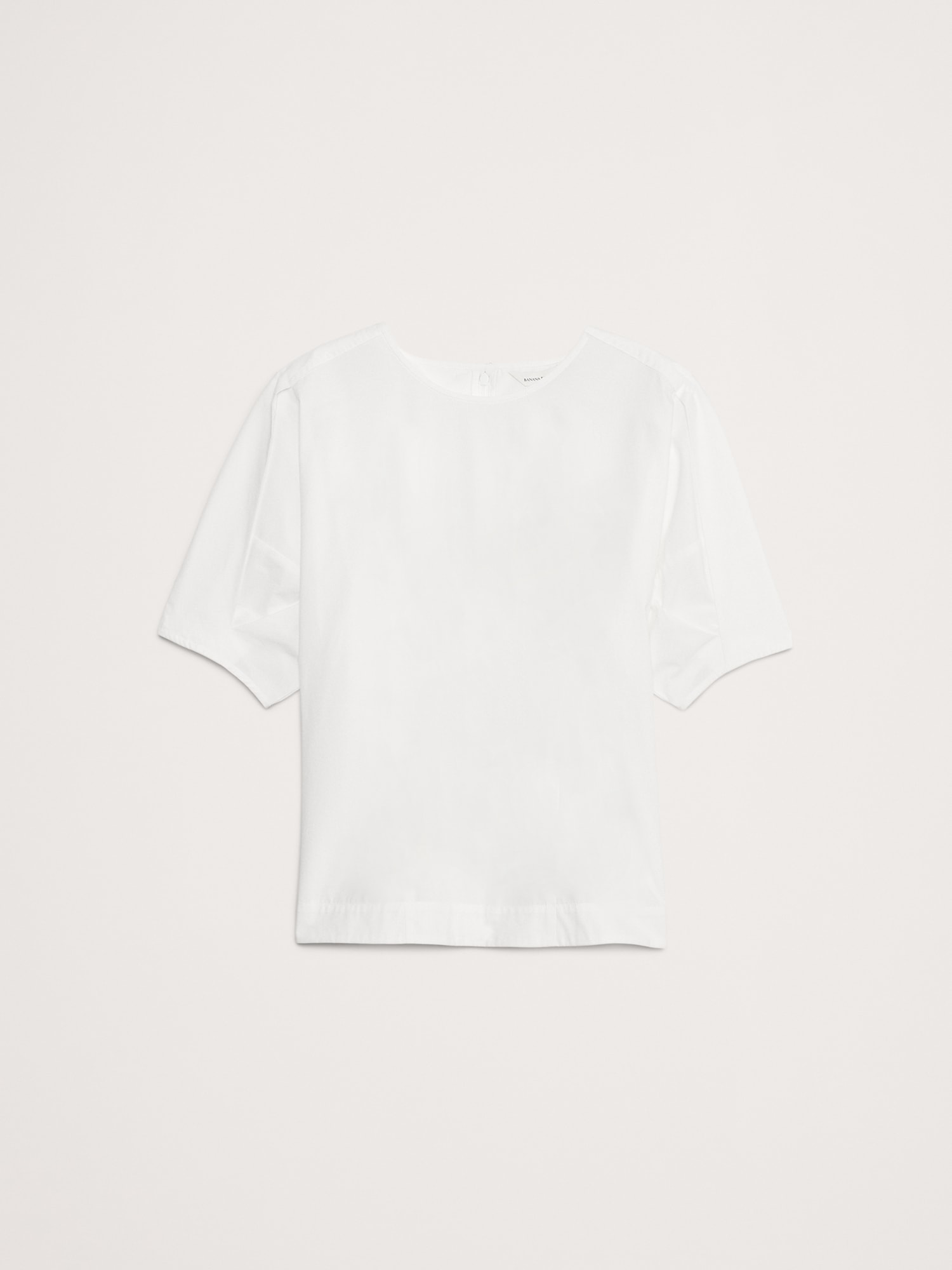 Puff-Sleeve Poplin Top