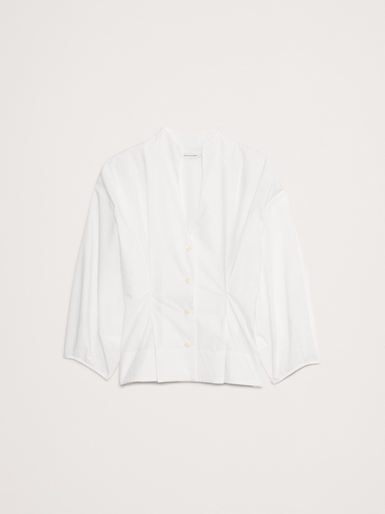 Poplin Cinched-Waist Shirt