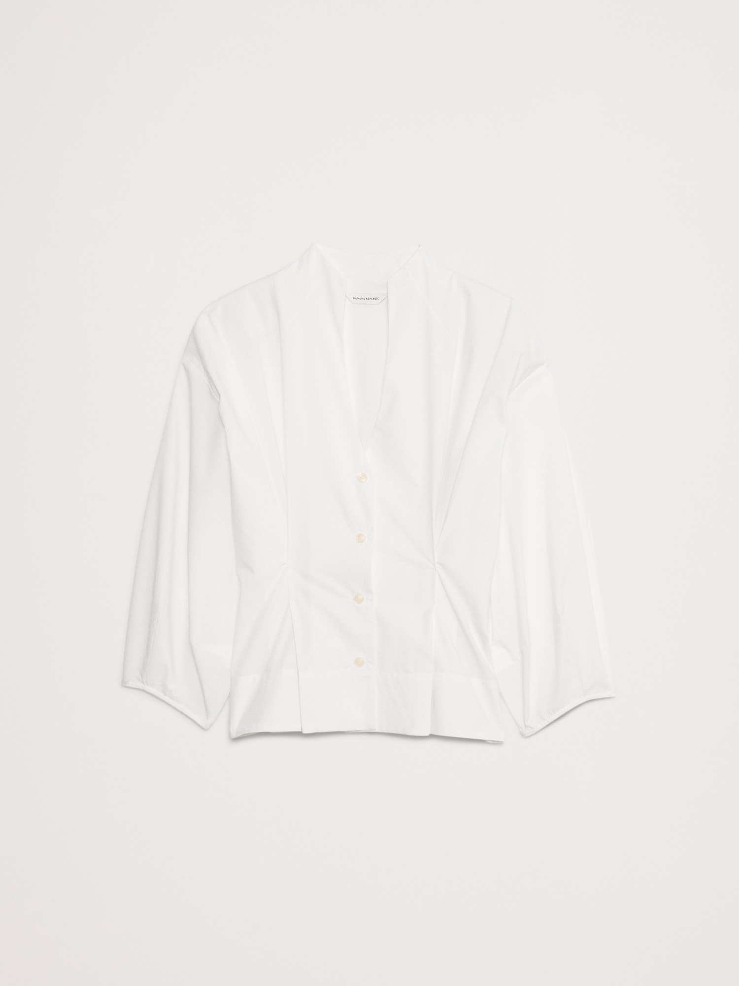 Poplin Cinched-Waist Shirt