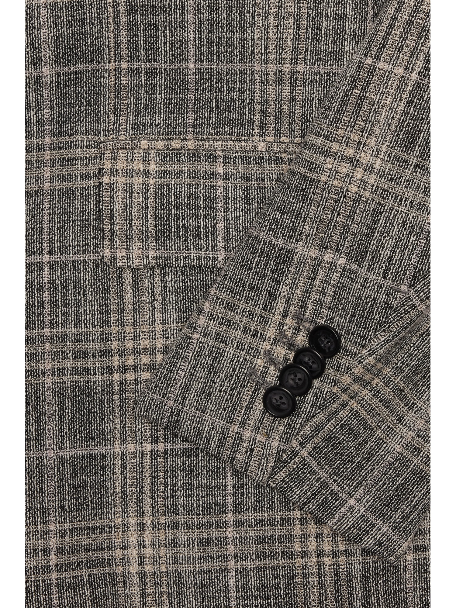 Plaid Double-Breasted Sport Coat