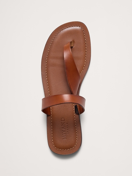 Leather Slide Sandal | Banana Republic display picture 1