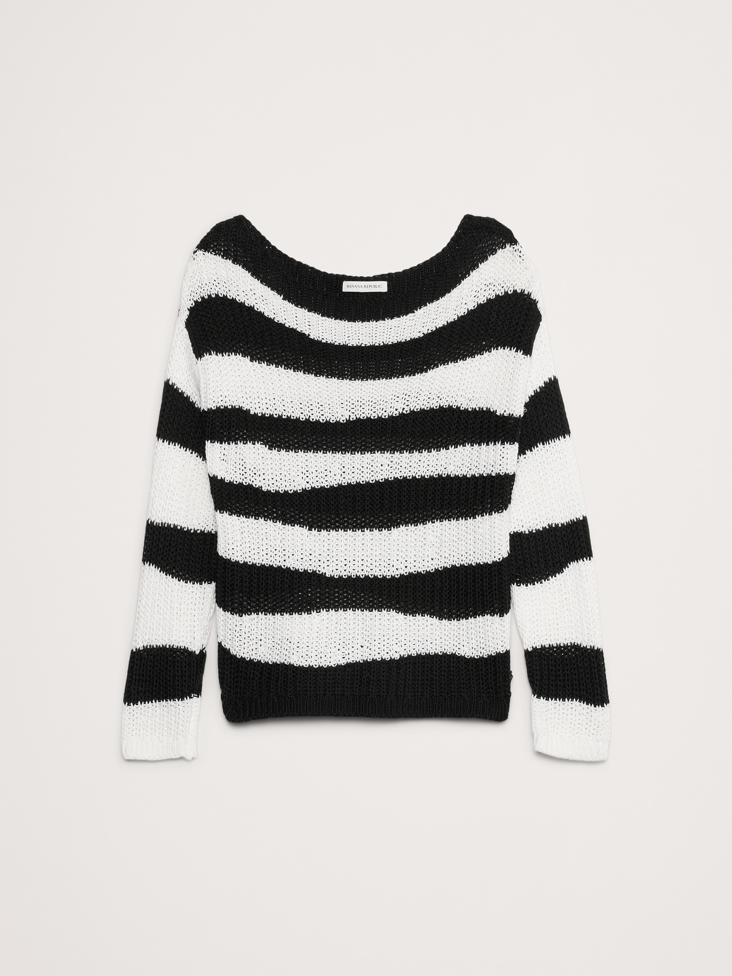 Relaxed Cotton Boat-Neck Sweater