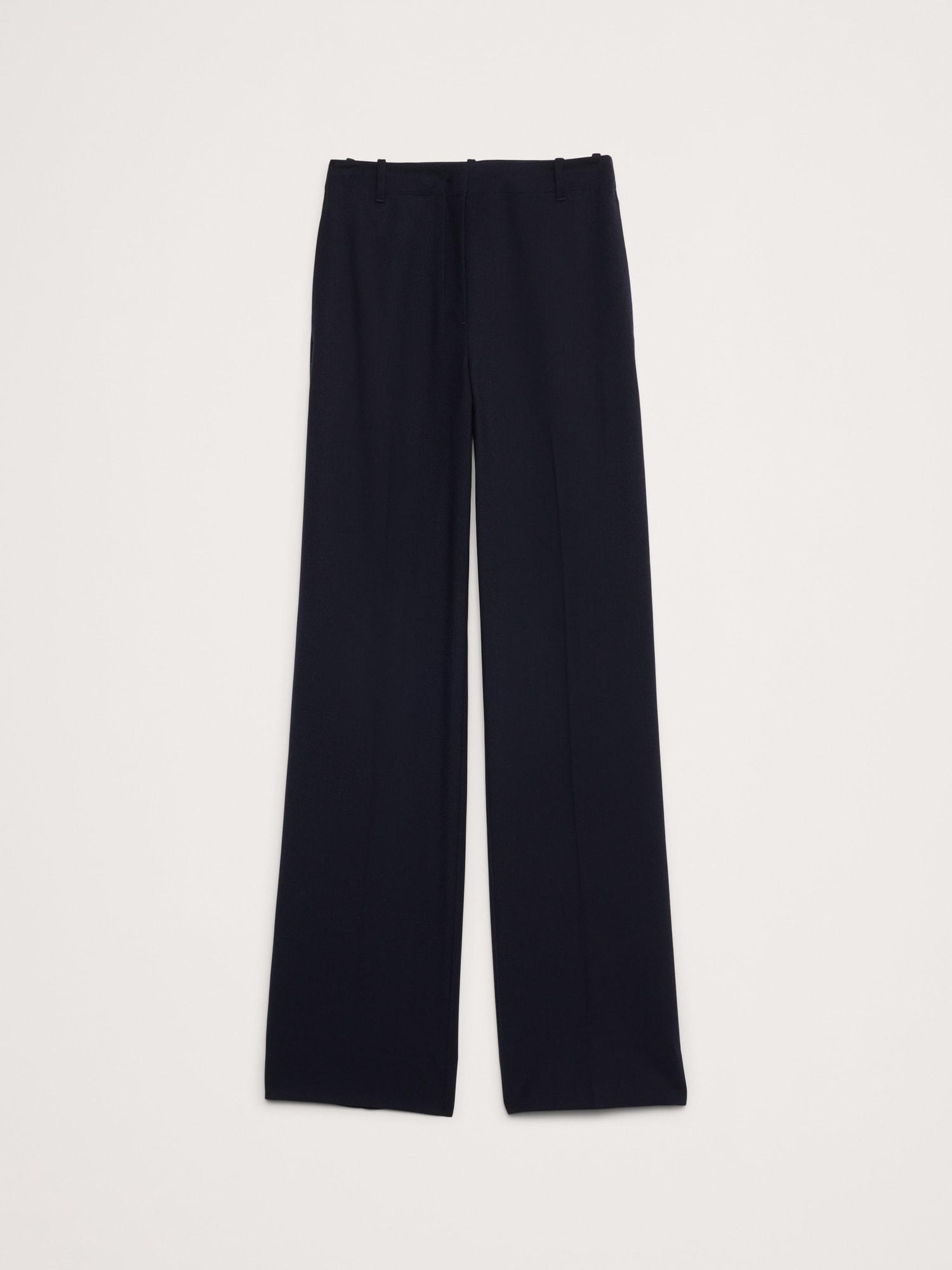 High-Rise Modern Straight Siena Italian Wool Pant