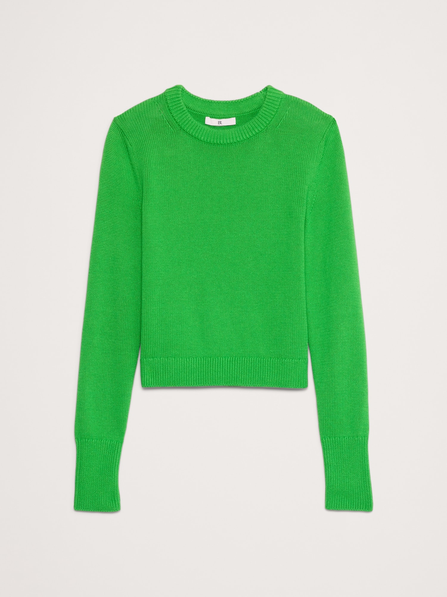 Cotton-Silk Crew-Neck Sweater