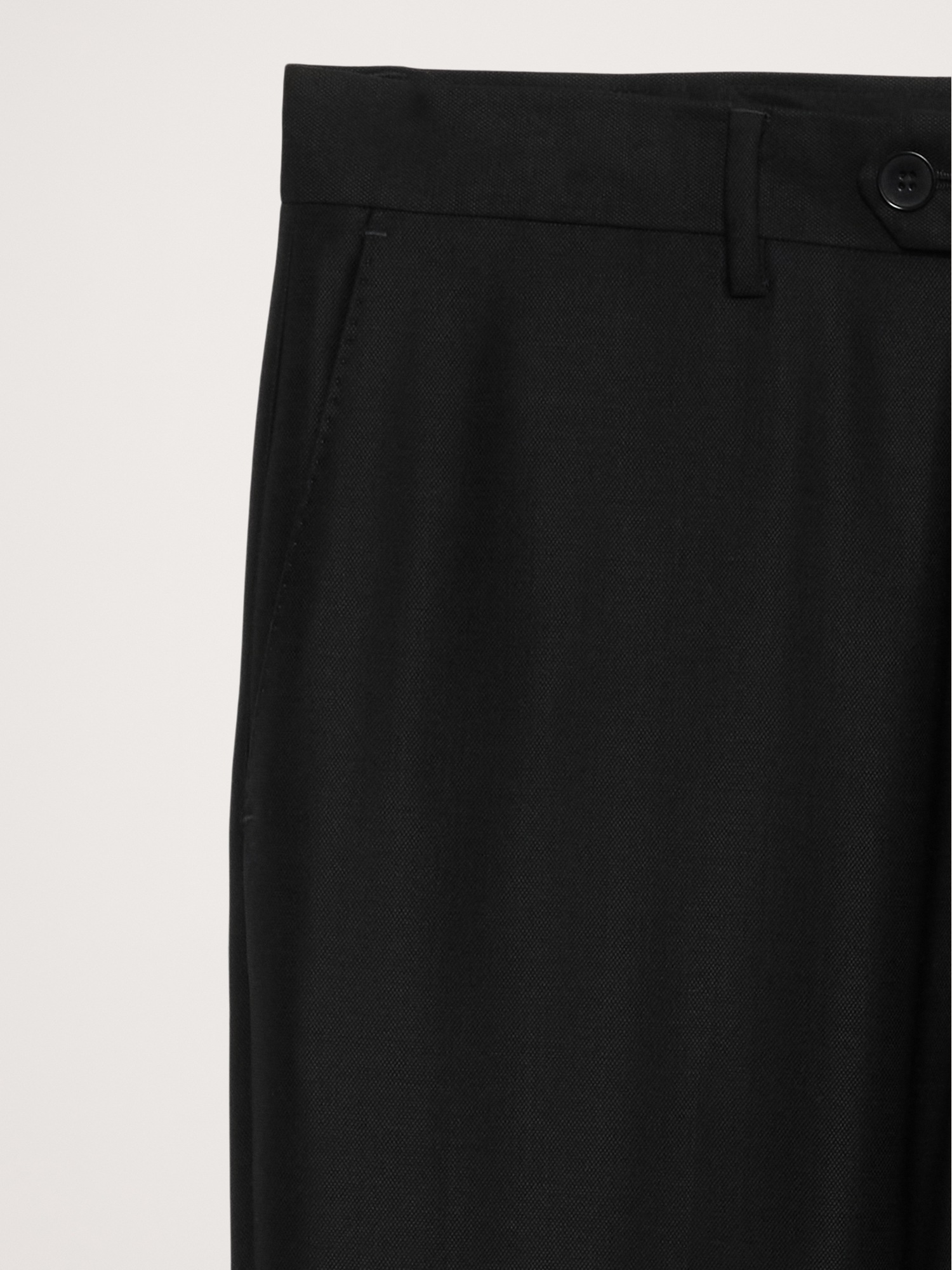 Мужские брюки Banana Republic Signature Italian Hopsack Suit Pant, цвет: Чёрный — фото 6