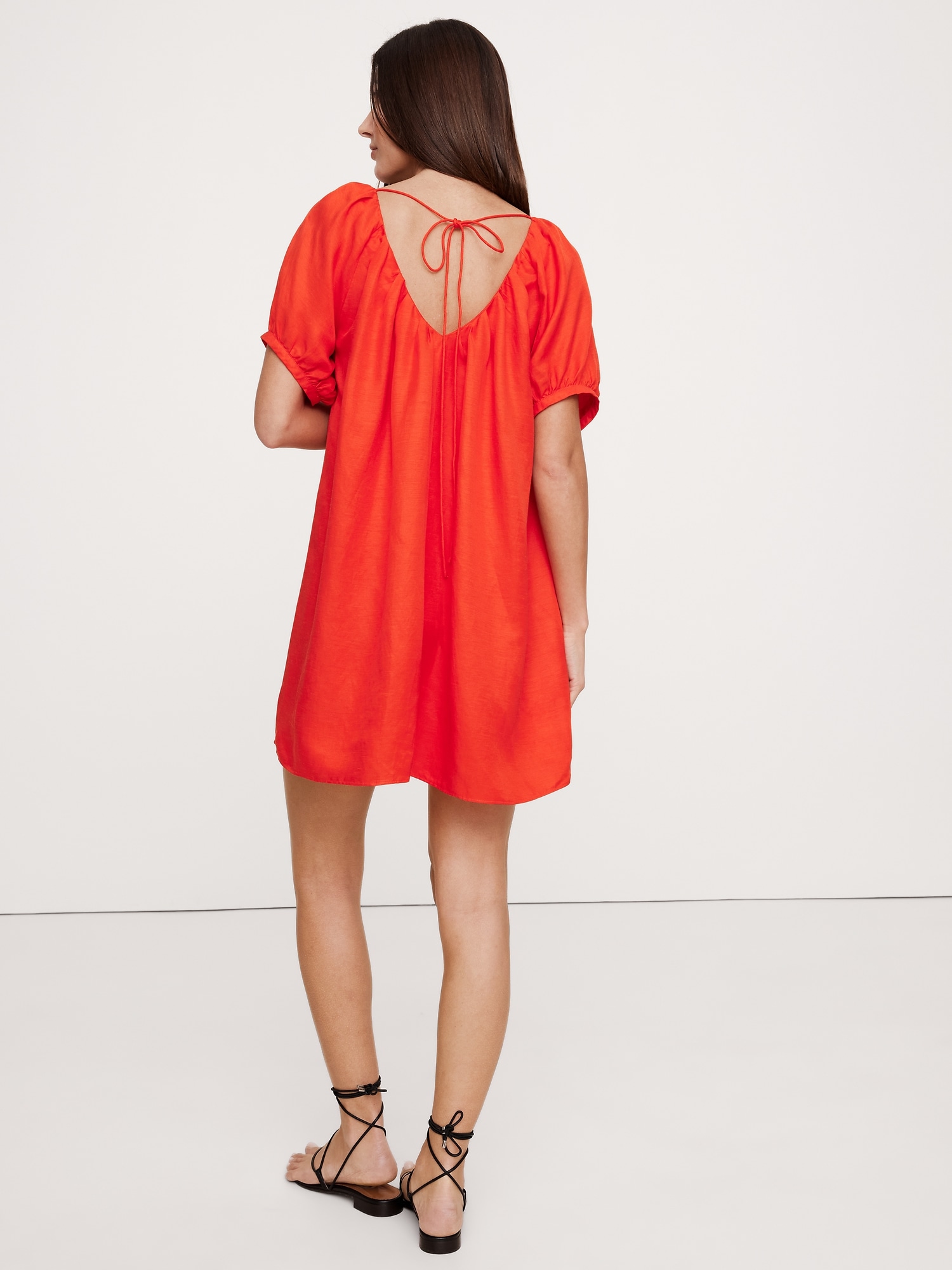 Viscose-Linen Mini Dress