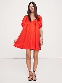 Viscose-Linen Mini Dress