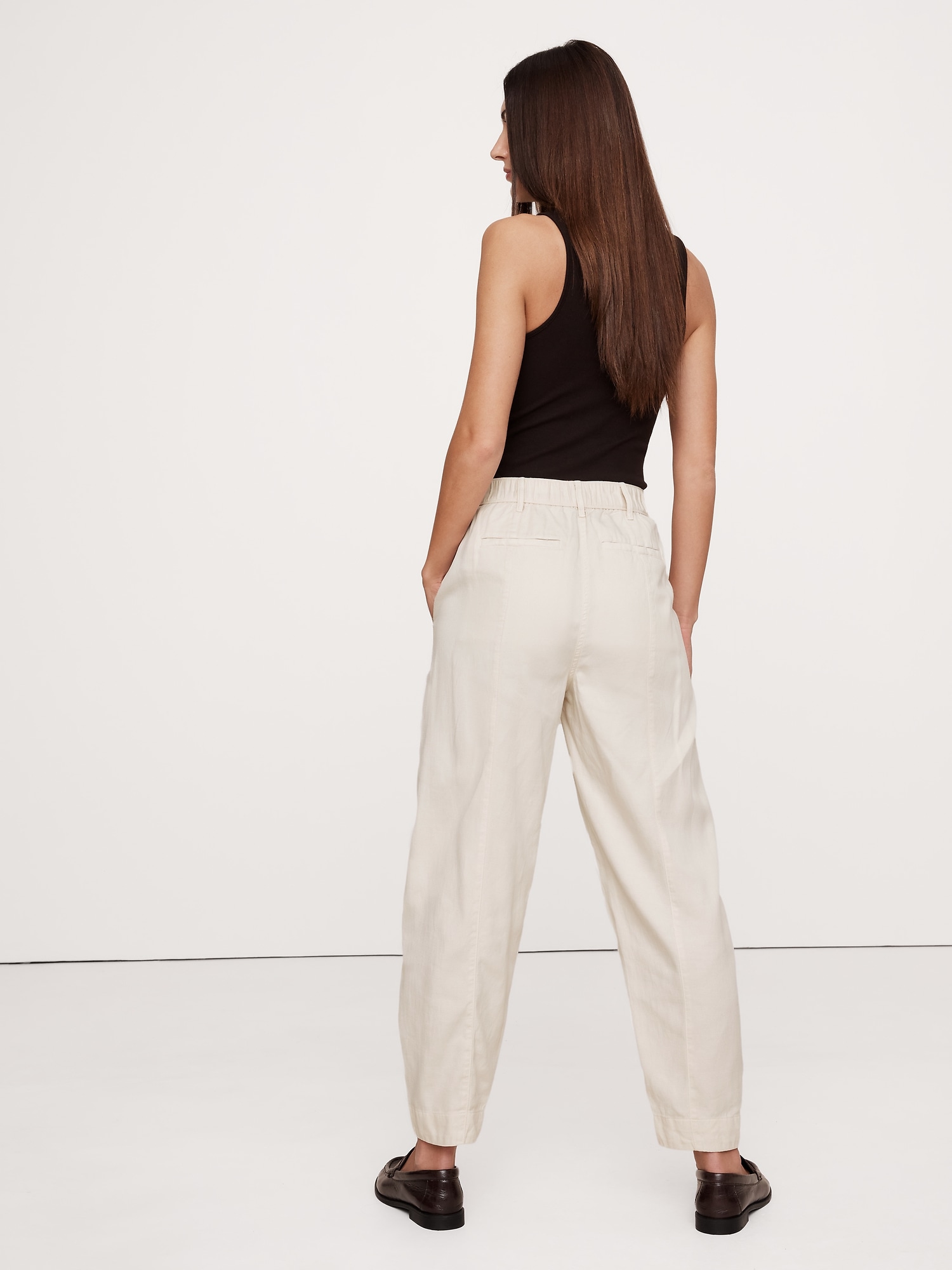 Soma High-Rise Barrel-Leg Pant