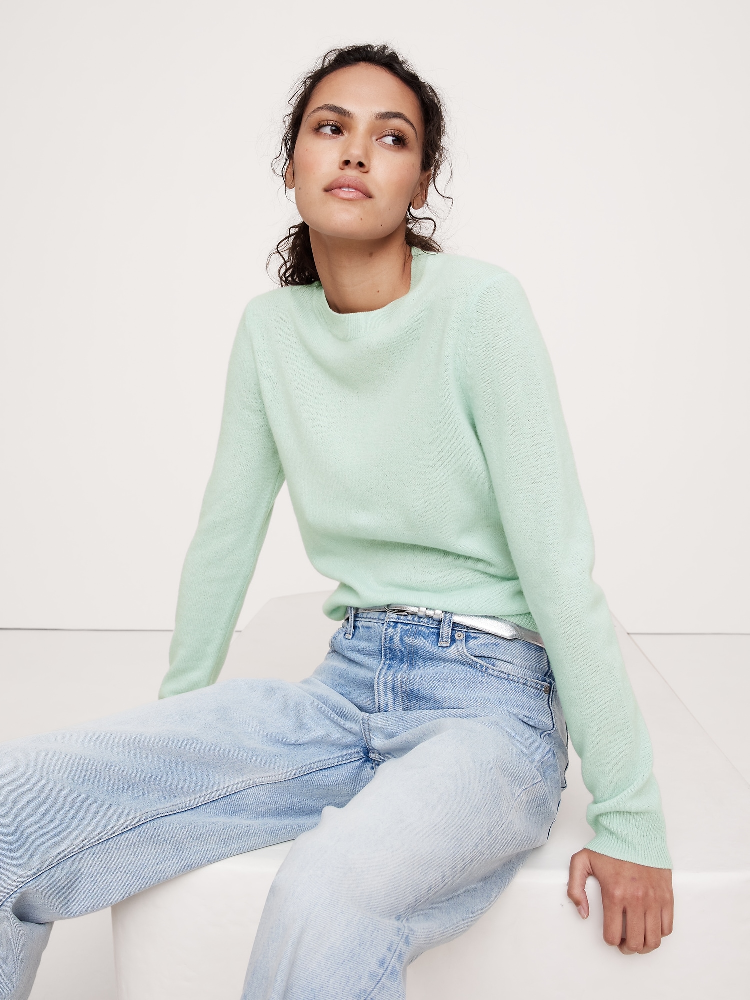 Lightweight Cashmere Crew-Neck Sweater