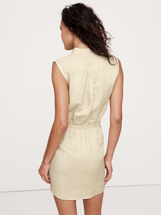 Viscose-Linen Twisted Shirt Dress | Banana Republic