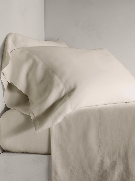 Washed Linen-Cotton Flat Sheet