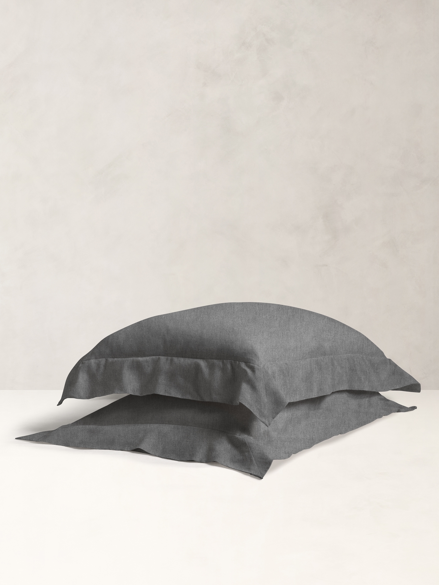 Cotton-Cashmere-Silk Sham Set - Pewter