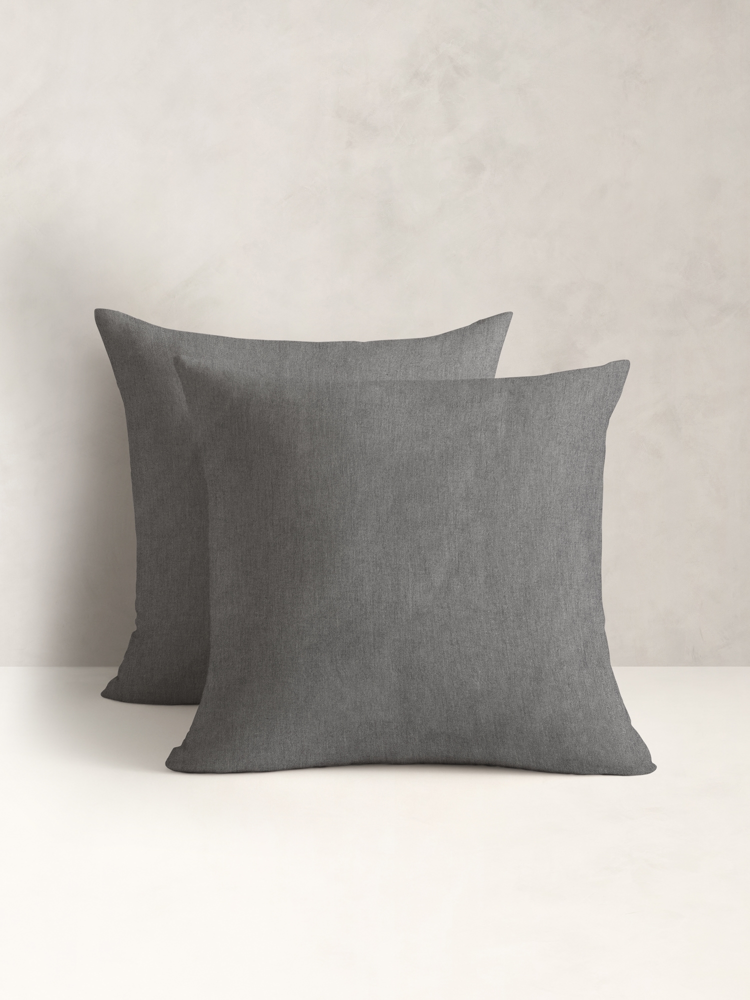 Cotton-Cashmere-Silk Sham Set - Pewter