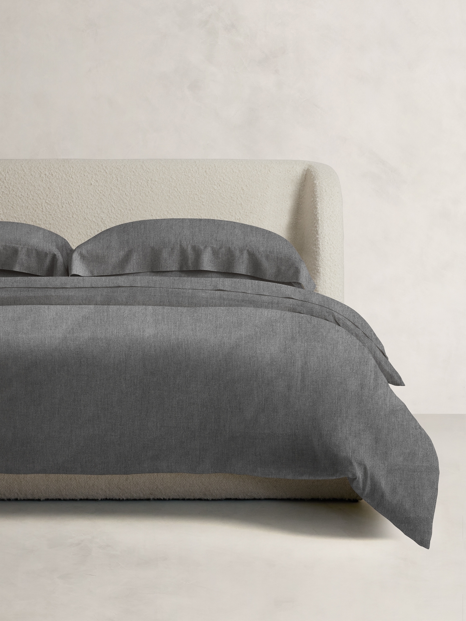 Cotton-Cashmere-Silk Duvet Cover - Gray
