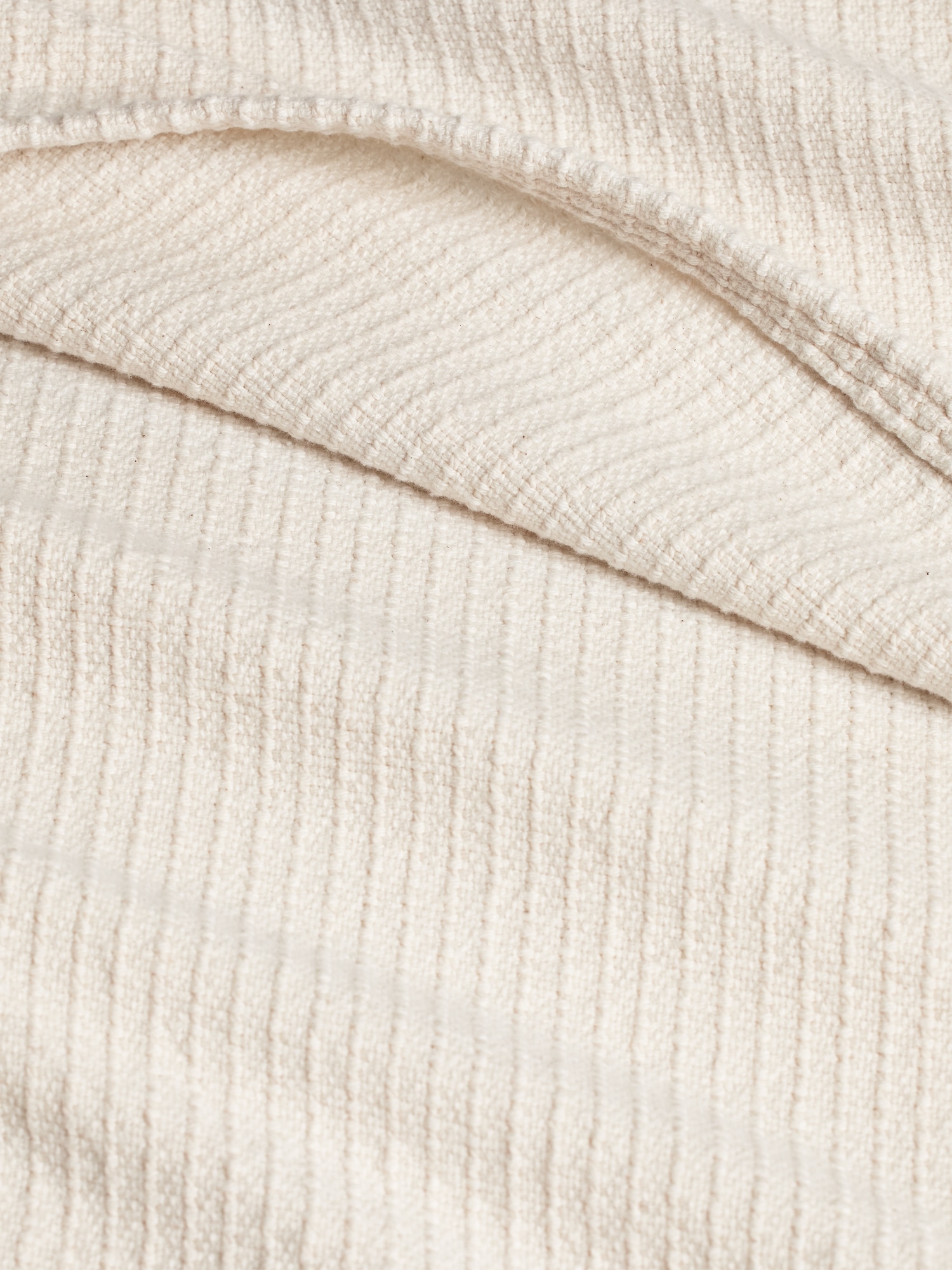 Woven Cotton Ribbed Blanket