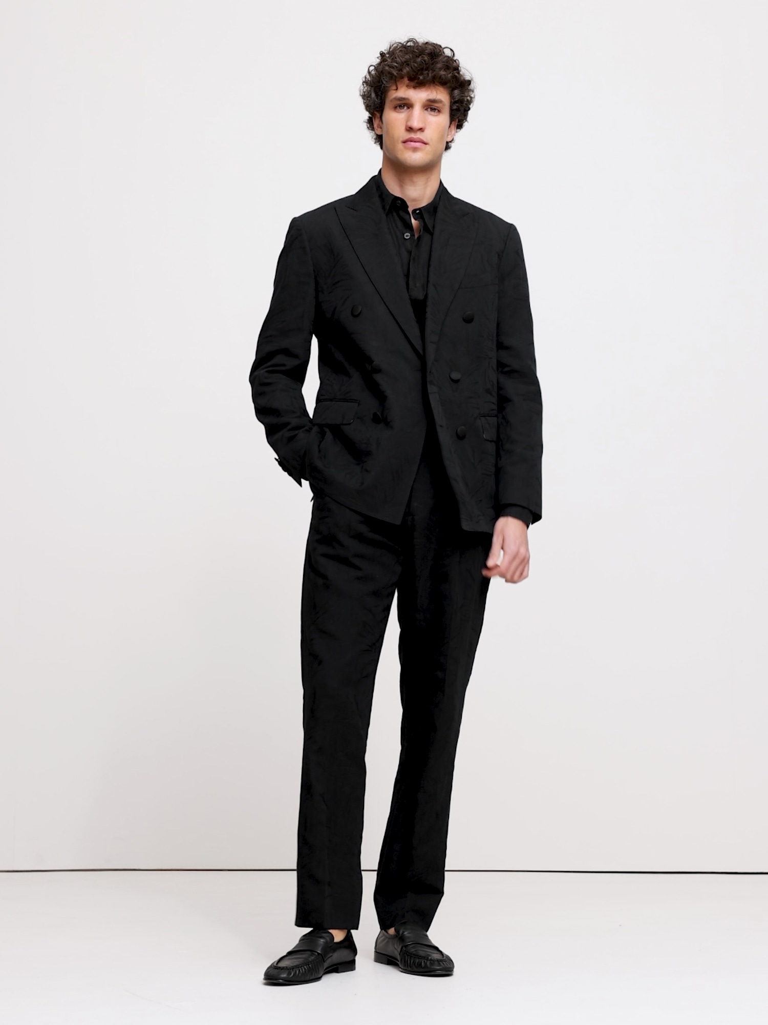 Image number 2 showing, Floral Jacquard Double-Breasted Suit Jacket
