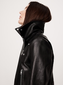 Leather Moto Jacket | Banana Republic