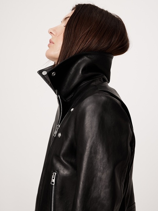 Leather Moto Jacket | Banana Republic