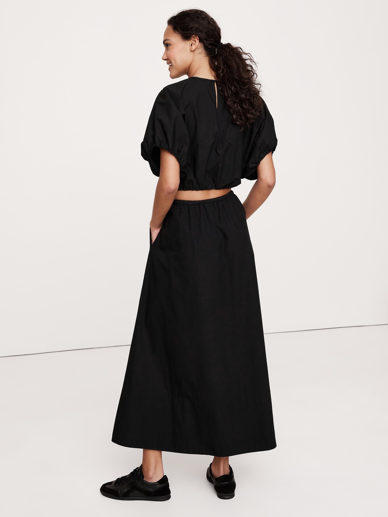 Женская юбка Banana Republic Cotton Poplin Maxi, цвет: Чёрный — фото 2