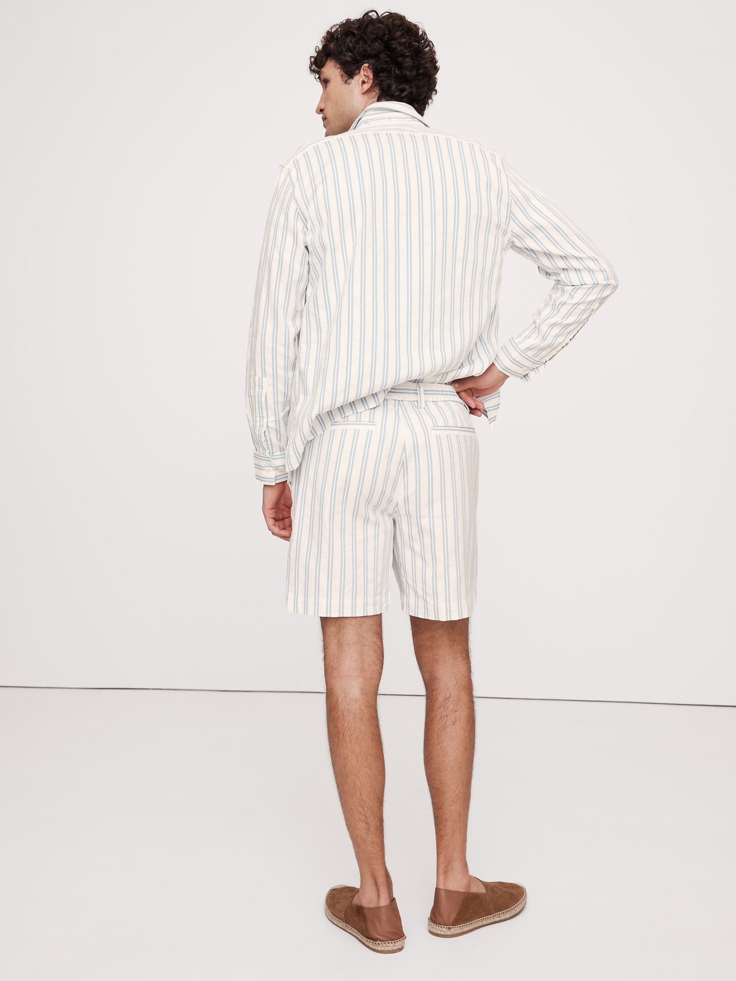 Textured Stripe Pull-On Short