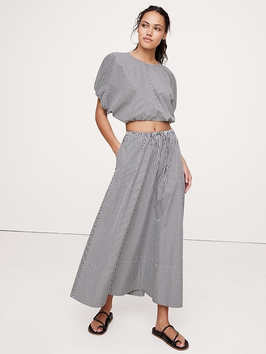 Cotton Poplin Maxi Skirt