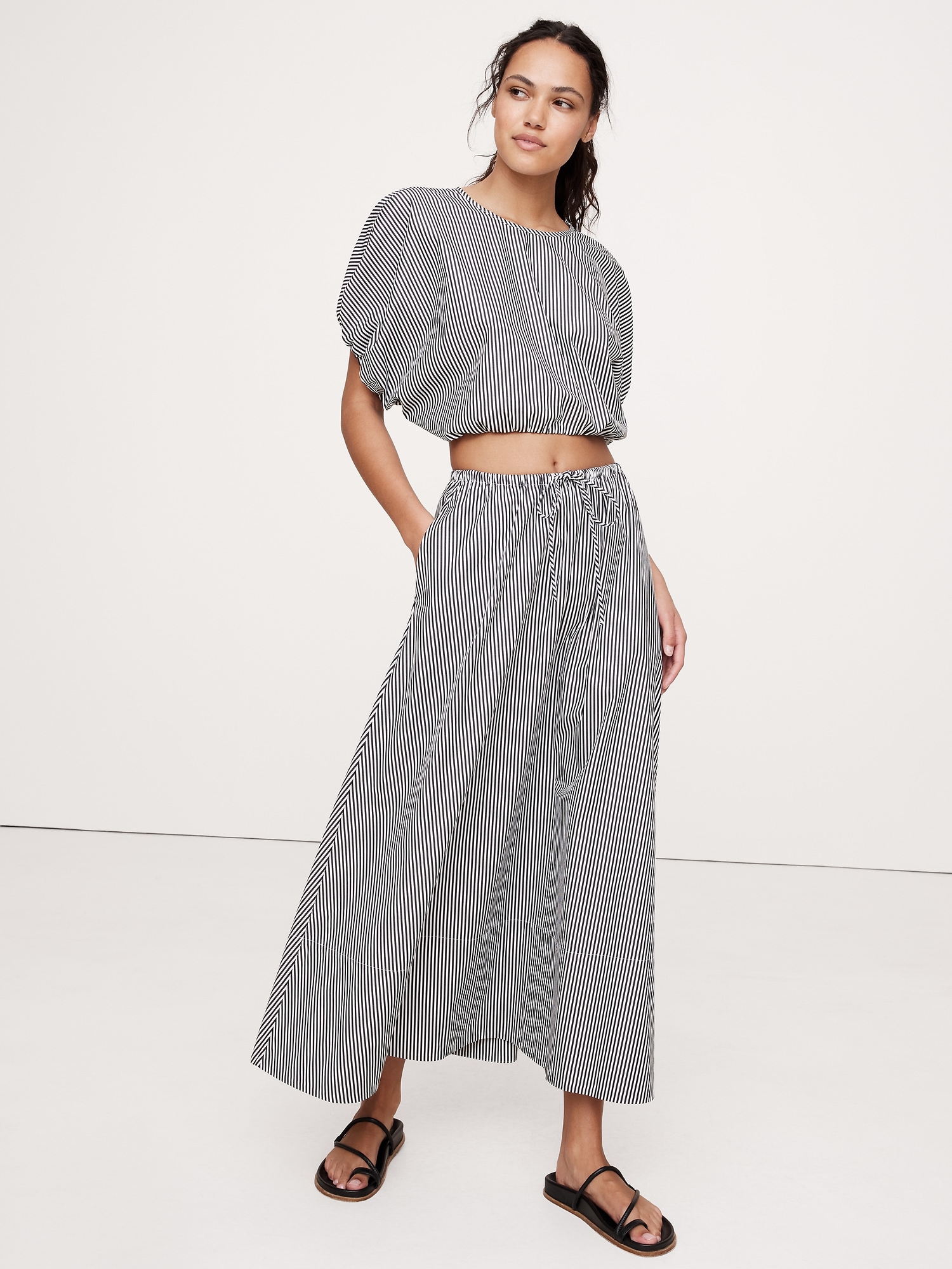 Poplin Maxi Skirt