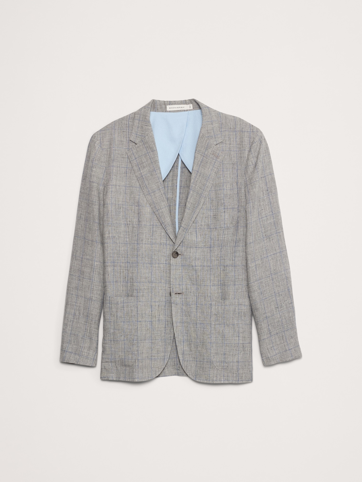 Plaid Linen Suit Jacket