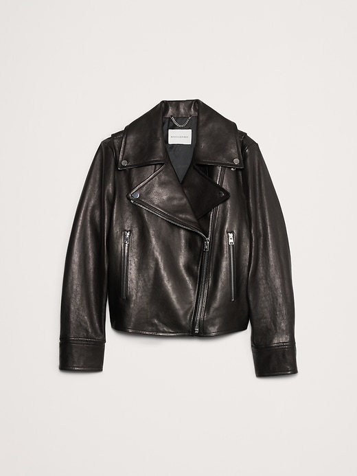 i*g様 BANANA REPUBLIC leather jacket M VINTAGE BANANA REPUBLIC Black LEATHER JACKET SIZE M Full