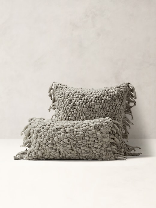 Hand-Carded Merino Pillow