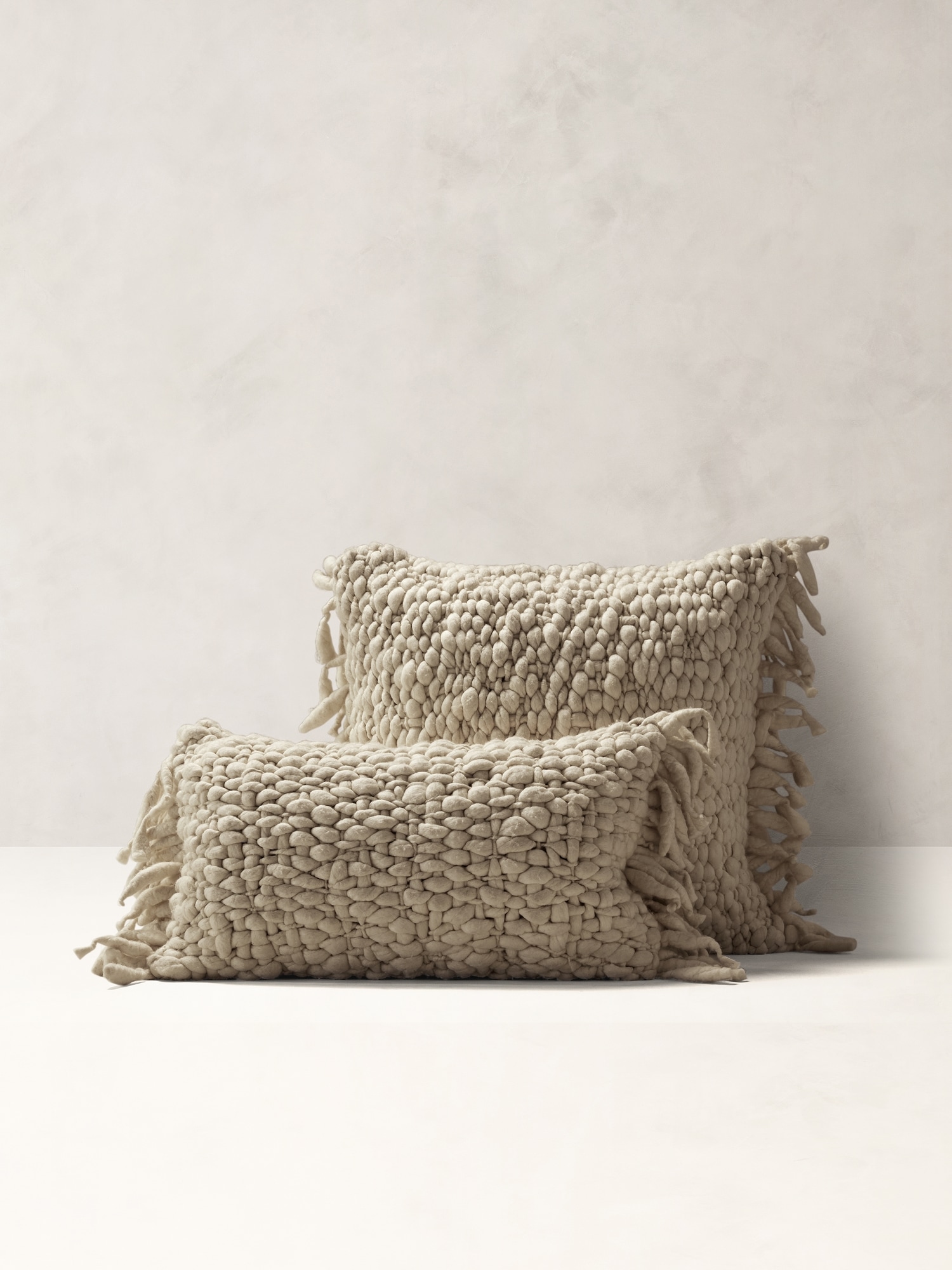 Hand-Carded Merino Pillow