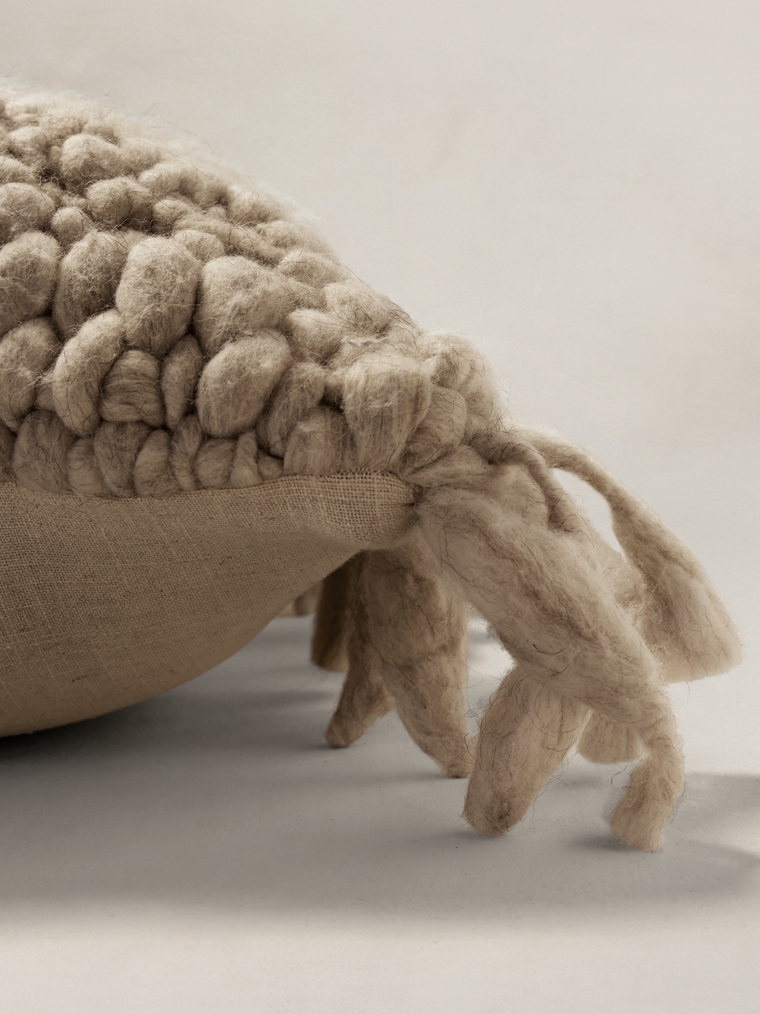 Hand-Carded Merino Pillow