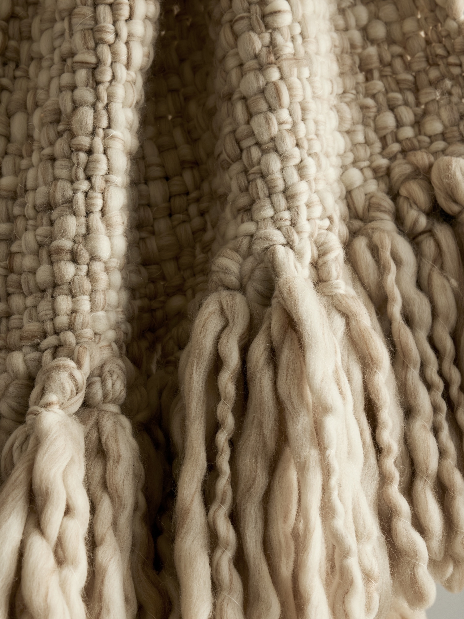 Hand-Carded Merino Throw Blanket