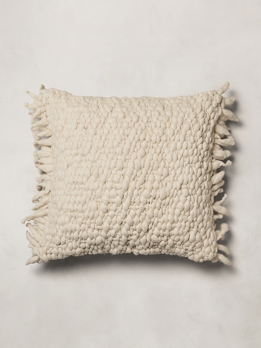 Hand-Carded Merino Pillow