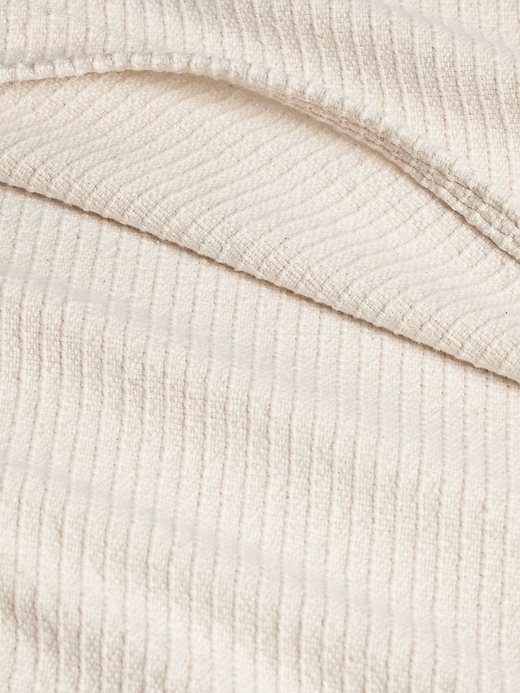 Woven Cotton Ribbed Blanket