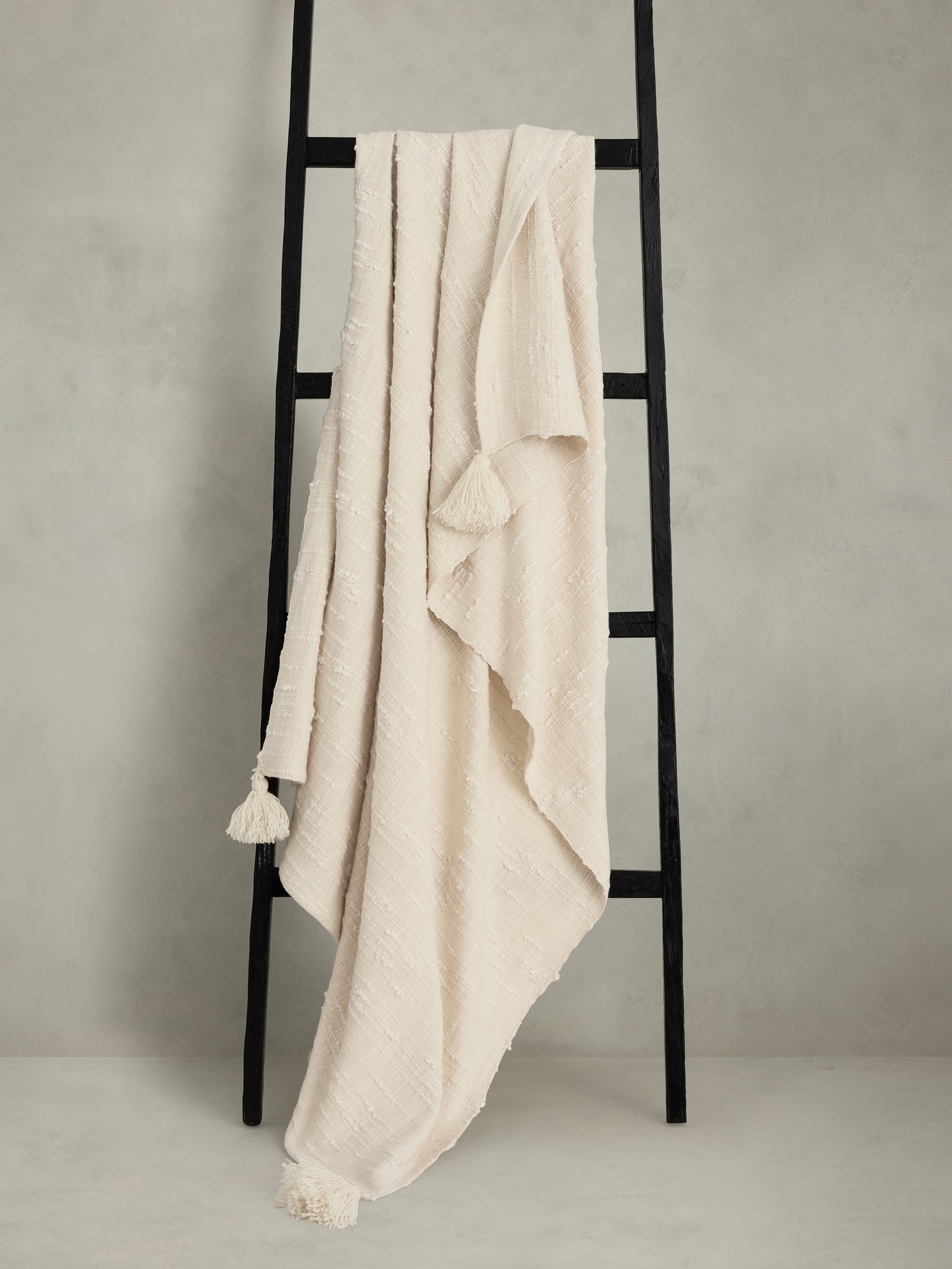 Textured Wool-Cotton Throw