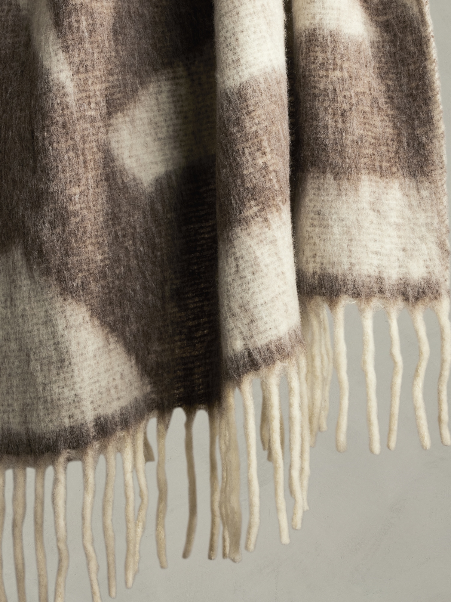 Faux Mohair Jacquard Throw